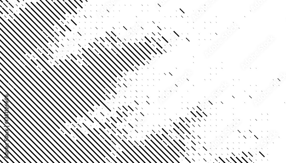 Poster black and white abstract and grunge lines pattern with diagonal transition effect. smooth motion pat