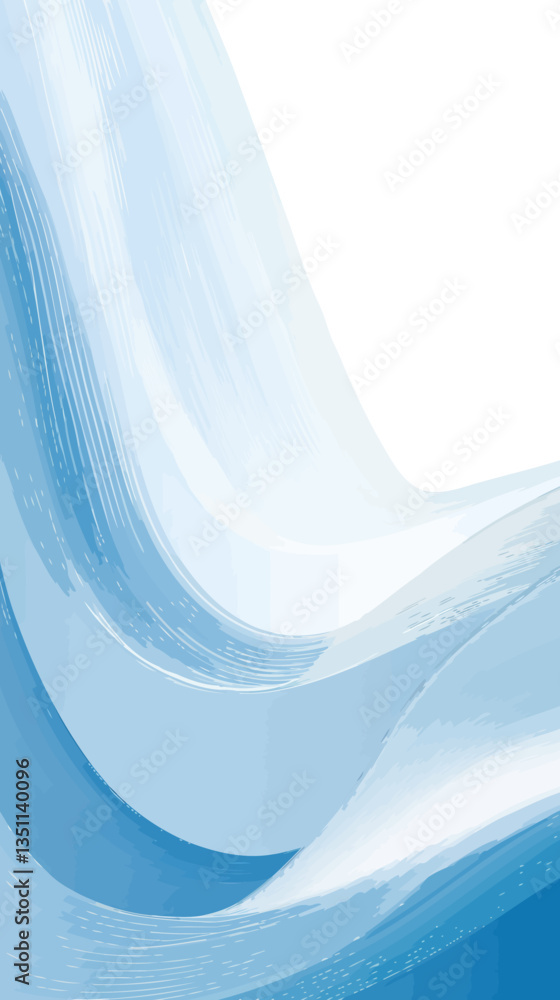 Poster dynamic blue and white lines abstract minimalist vector background design concept