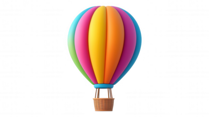 Embark on a colorful hot air balloon adventure! Enjoy a fun sky travel flight, soaring above in a basket for an unforgettable balloon adventure.