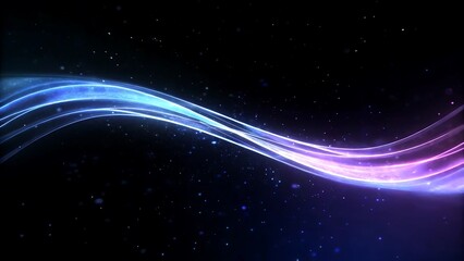 Fototapeta premium Futuristic Blue Light Flow on a Dark Background