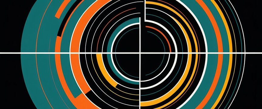 Abstract Geometric Concentric Circles Pattern