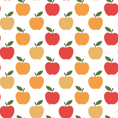 Vector apple seamless pattern design background illustration