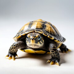 Obraz premium Young Yellow-Bellied Slider Turtle Close-up