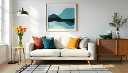 Fototapeta premium Living Room Design: Creating a Stylish and Comfortable Space