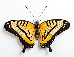 Naklejka premium Yellow and Black Butterfly Specimen