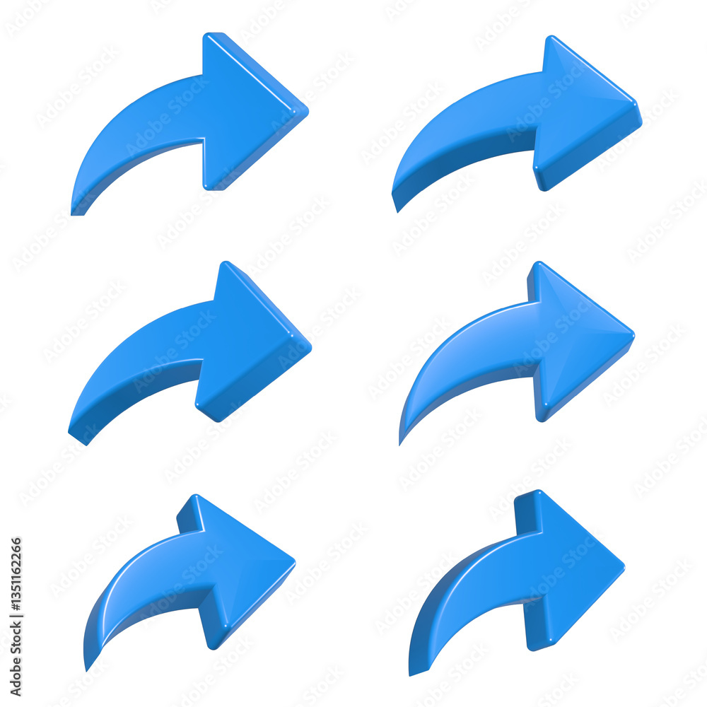 Poster right arrow icon symbol 3d rendering
