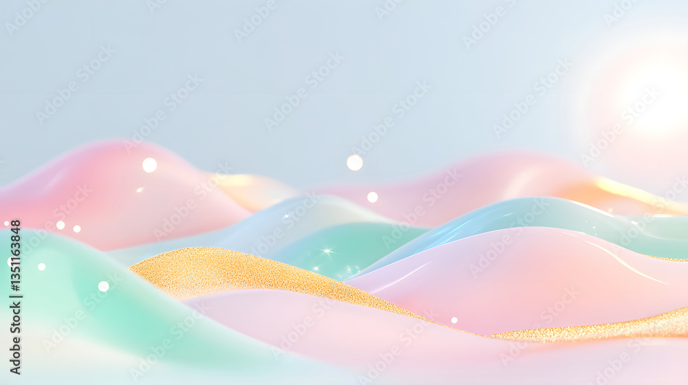Aufkleber dreamy soft gradient color abstract background