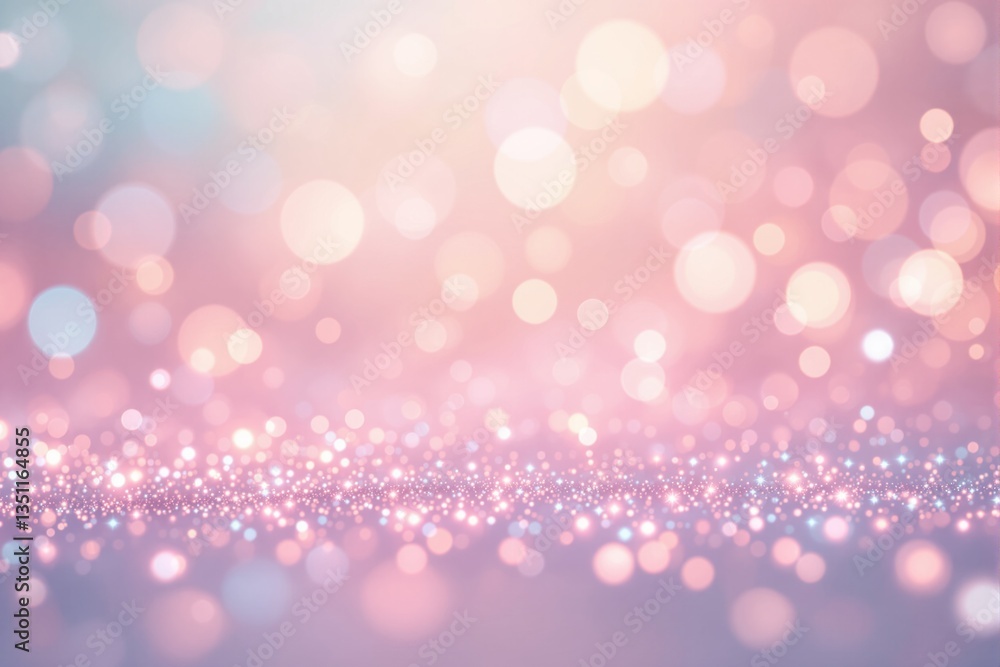 Aufkleber abstract pastel bokeh background with soft glowing sparkles on a blurred surface. gentle and dreamy 