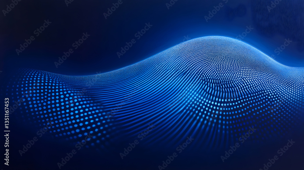 Poster abstract light three-dimensional luminous particles technology sense kv main visual background