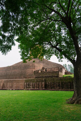 Chaukhandi Stupa, an ancient Buddhist monument in Sarnath, near Varanasi, India. It marks the site where Buddha met his first disciples after enlightenment.