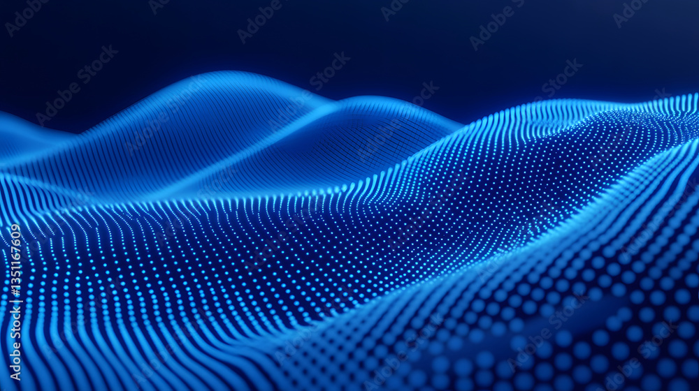 Poster abstract light three-dimensional luminous particles technology sense kv main visual background