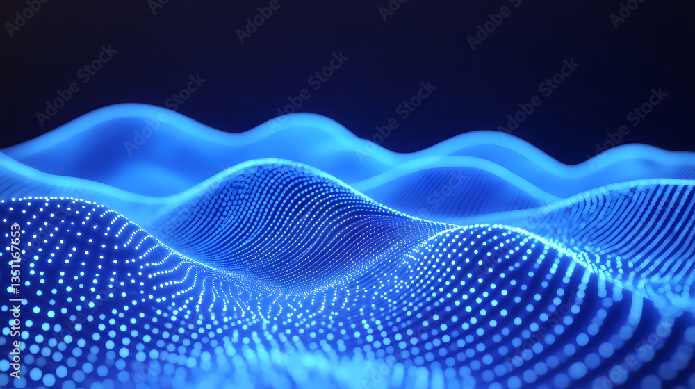 Aufkleber abstract light three-dimensional luminous particles technology sense kv main visual background