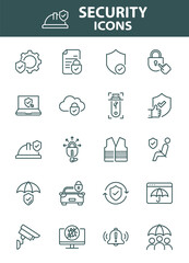 Set of Security icons, protection