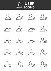 set of people icons, avatar, user, 