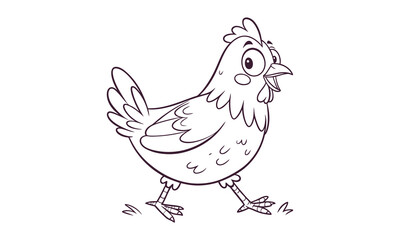 hen and rooster, hen vector, icon vector illustration, hen silhouette of a hen isolated on a white background, eps.