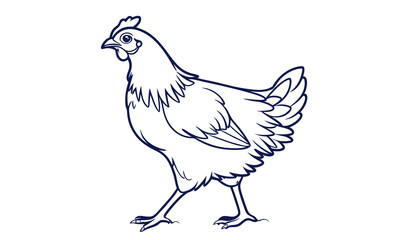 Hen icon on white background.