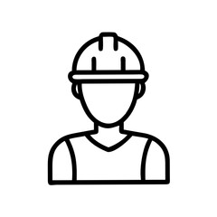 Construction worker in a hard hat illustration  