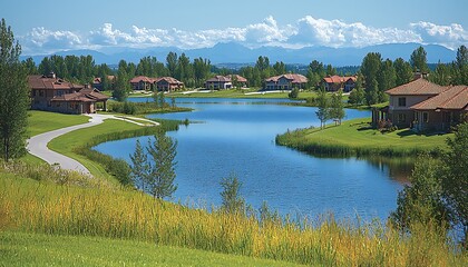 Mountain Lake Luxury Homescape.