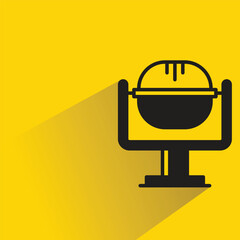 microphone icon with drop shadow on yellow background
