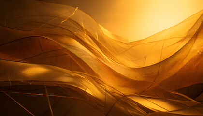 Fototapeta premium Abstract 3D Background with flowing liquid gold texture. Seamless golden texture. Generative AI