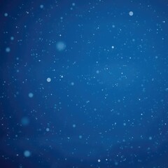 Delicate snowflakes gently land on a dark blue winter sky, landscape, snowfall, dark blue