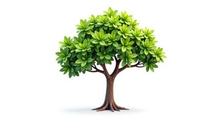 Obraz premium Single isolated tree branch on white background, nature, isolated, tree