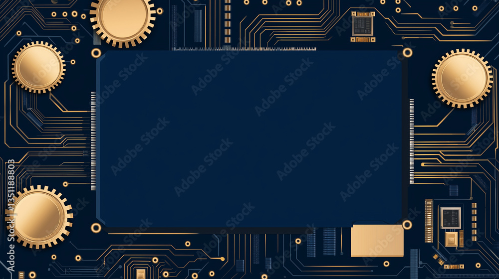 Aufkleber technological framework: a striking digital representation of a circuit board, crafted with intricat