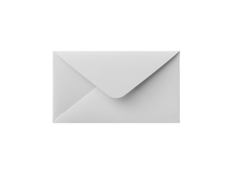 Elegant Simplicity Isolated White Envelope Against a Stark Black Backdrop for Correspondence