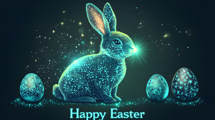 egg, eggs, bunny, cute，holiday, spring, decoration, celebration, color, colorful, easter egg, design, green, card, symbol, pattern, grass, season, illustration, vector, 