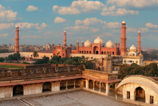 Badshahi Mosque.
a view of Badshahi mosque from Lahore Fort, Punjab, Pakistan.