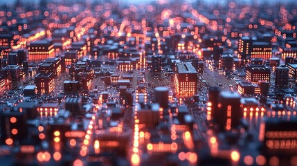 Cyber Cityscape: A Digital Metropolis Illuminated