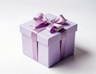 Obraz premium Lavender Gift Box with Bow