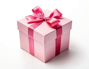 Fototapeta premium Pink Gift Box with Ribbon