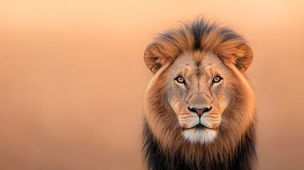 Obraz premium Majestic African Lion Portrait.