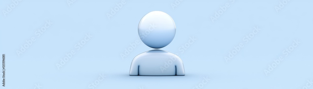 Poster vivid blue backdrop 3d person posing in studio setting with colorful background