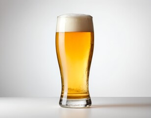 Glass of Cold Beer with Head