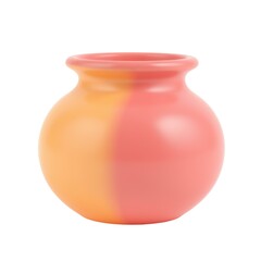 Vibrant stylized pottery vessel design in modern art studio illustration