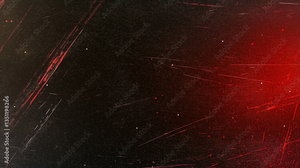 Poster grunge-textured background with dark red and black tones featuring grainy film effect and subtle lig