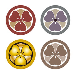 カラー家紋:丸に剣片喰	(透過可）