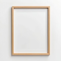 Obraz premium Blank Wooden Frame on White Wall