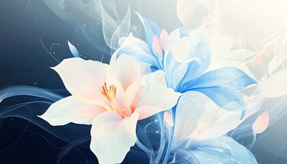Dreamy Floral Bouquet for Smoky Background.