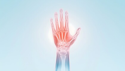 Hand pain with xray, and medical concept.