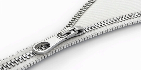 Fototapeta premium zipper isolated on white background