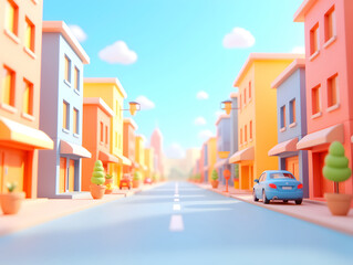 Fototapeta premium City and blank road ground 3D rendering, Double Eleven e-commerce background image