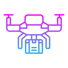 Obraz premium Drone delivery Icon