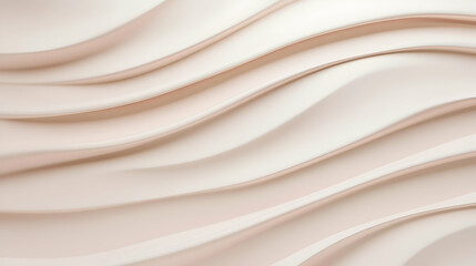 Fototapeta premium Abstract beige wave pattern, smooth texture background, soft light, elegant design, ideal for cosmetic product packaging