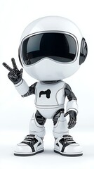 Friendly Robot Peace Sign.