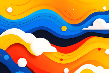 Dynamic fluid color gradient background, abstract KV main visual business PPT background