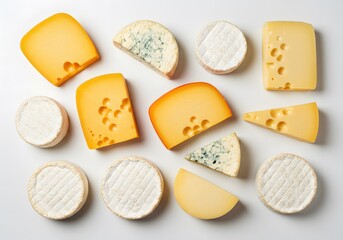 Assortment of Gourmet Cheeses: A Delicious Variety of Textures and Flavors