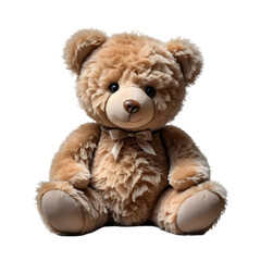 Obraz premium An adorable teddy bear with soft fur and a friendly expression perfect for comfort and companionship isolated on transparent background PNG